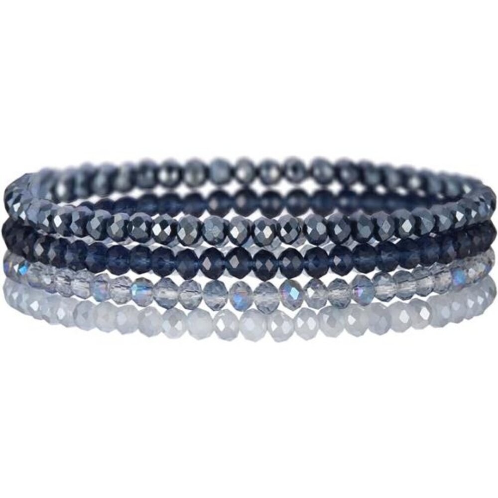Beaded Boho Stretch Bracelet Colorful Stackable Crystal Beads Bracelets Trendy